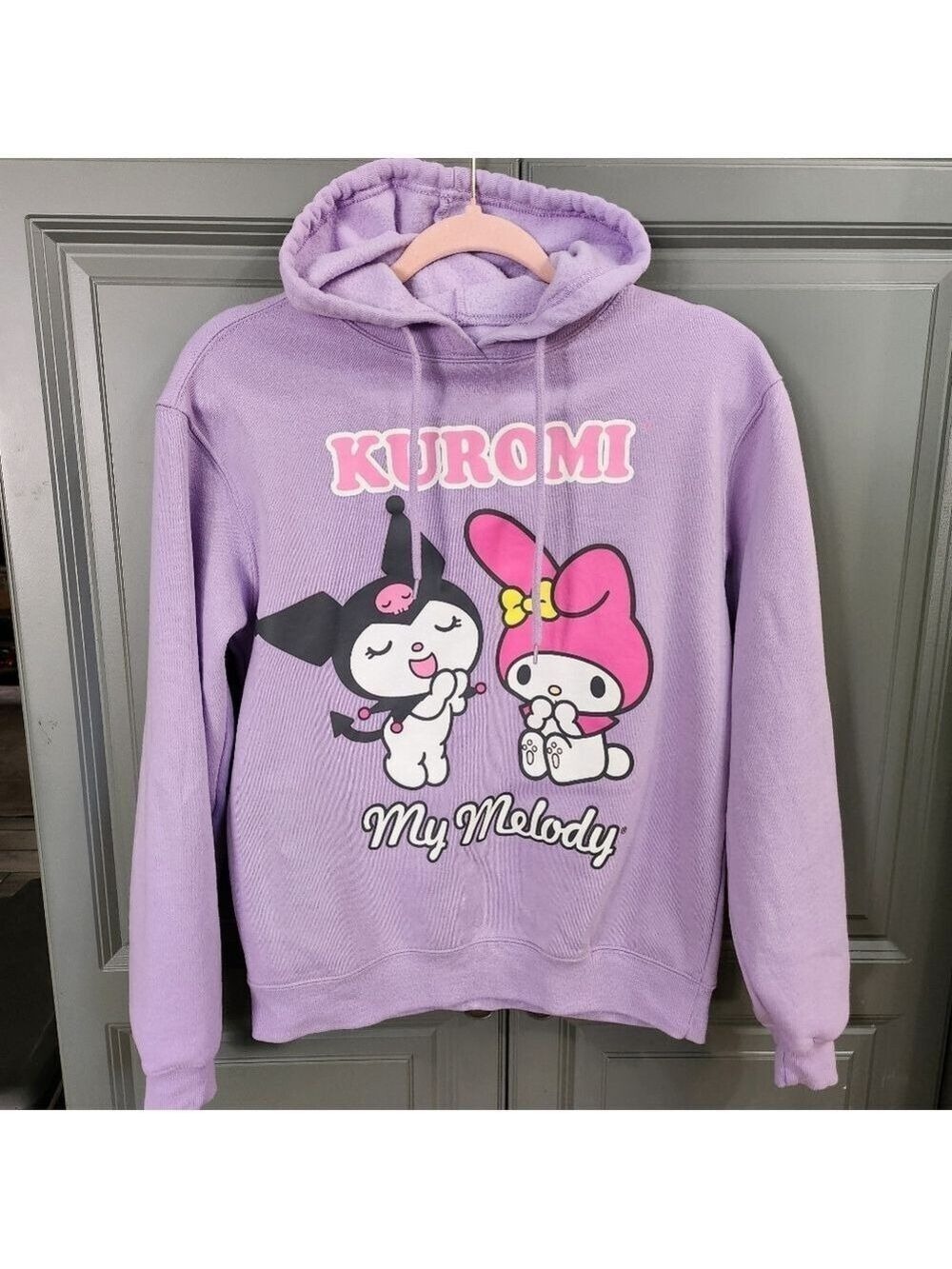 Purple Kuromi and My Melody Hoodie